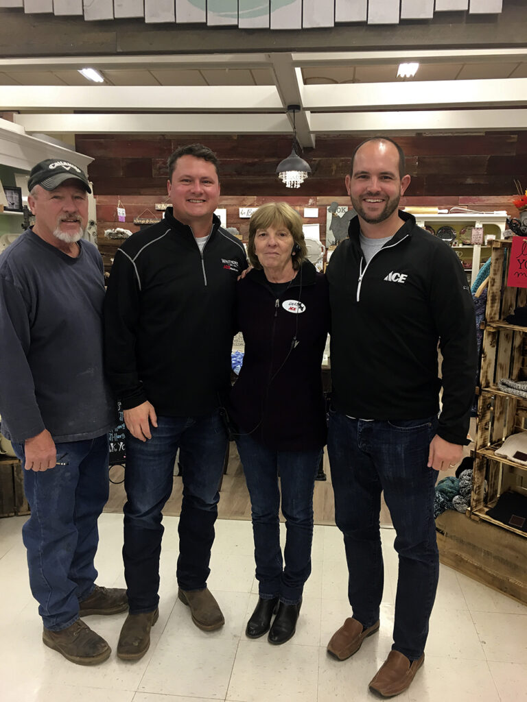 Mike Cripe, Michael Cripe, Barb Bender, and David Cripe of Whitmore Ace Hardware embody the company’s commitment to service. 