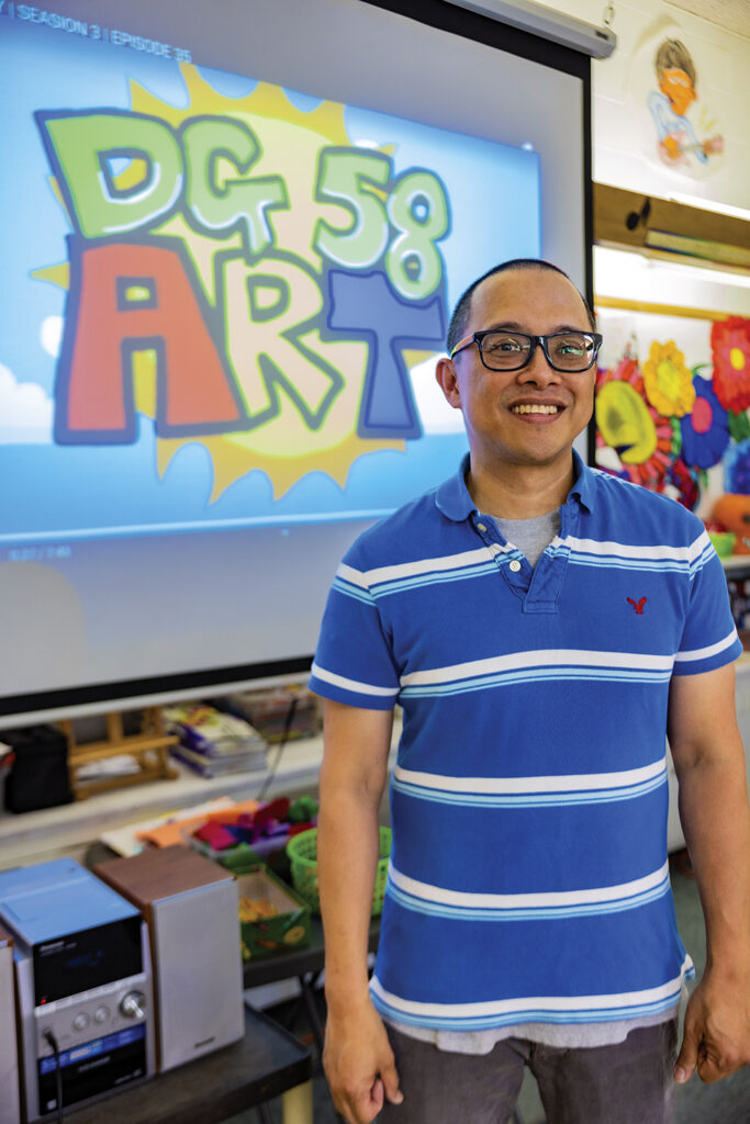 Mr. Belonio photographed in his art classroom at Whittier Elementary School 
Photo by Carolina Menapace