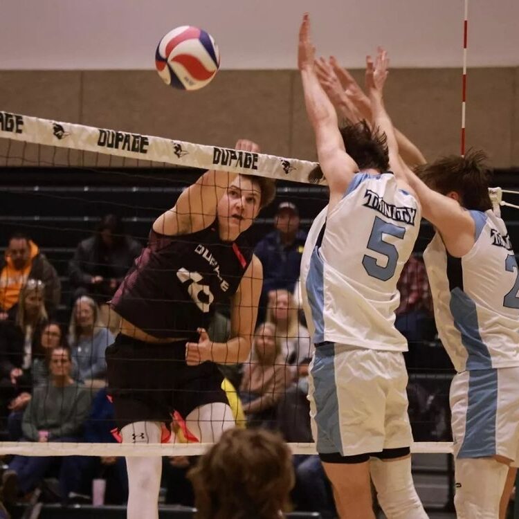 DGN graduate Adam
Janowiak is an outside
hitter for COD.