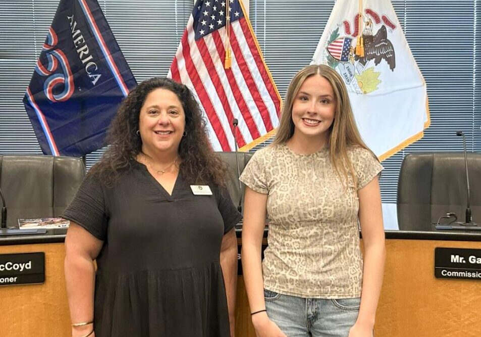 Jackie Haddad-Tamer and Audrey Zimmer work together to turn students’ ideas into community programs, volunteer opportunities and events. <br><i>Photo by Sophia Schiappa</i>